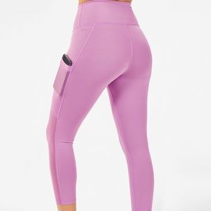 Fabletics cropped Leggings w/ Mesh sidings
